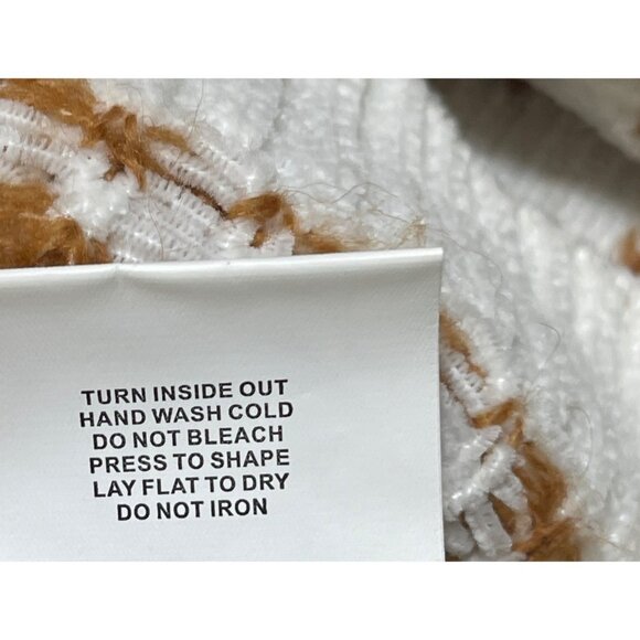 Altar'd State Cropped Sweater Tribal Print Size S Small Gold Cream - Picture 8 of 8